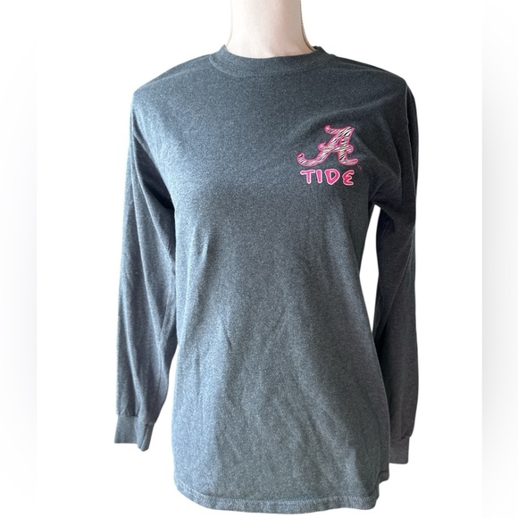 The University of Alabama Pink Roll Tide Roll Spirit Long Sleeve Top - Picture 1 of 7